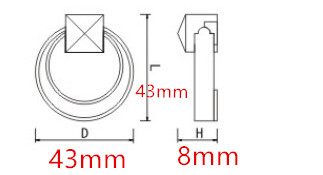 古典的な旧式な青銅色のキャビネット リング引き、43mm Dia亜鉛合金のレトロの家具のハンドル