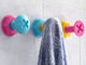 Plastic Cloth Hanging Hooks Wall Mounted Kids Bedroom Cloth Holder Cute Animal Design