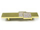 Square Crystal Drawer Handles , 96mm Arcylic Stone Gold Cabinet Pulls Gorgeous Golden Knobs